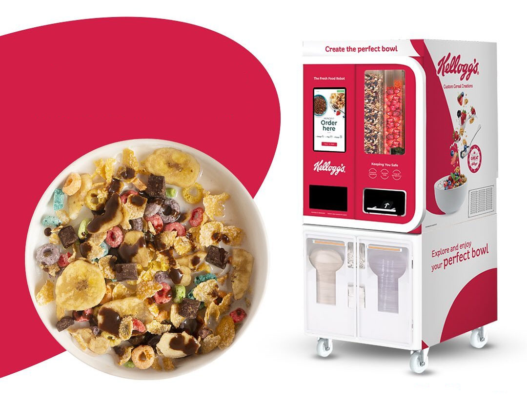 EL ROBOT DE CEREALES BOWL BOT DE KELLOGG, BASADO EN CHOWBOTICS TECH, DEBUTA EN DOS UNIVERSIDADES