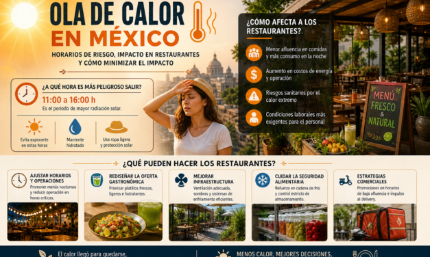 Ola de calor en México: horarios de riesgo y el reto para los restaurantes en 2026