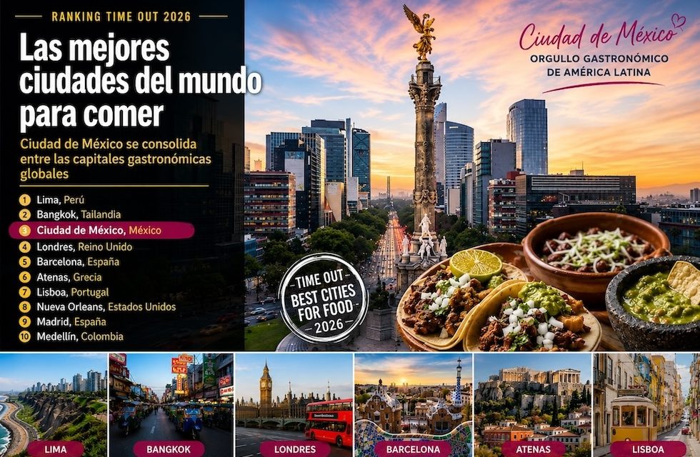 Las mejores ciudades del mundo para comer en 2026: Ciudad de México se consolida entre las capitales gastronómicas globales