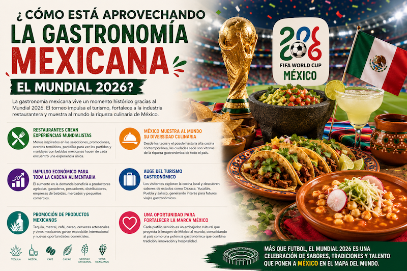 ¿Cómo está aprovechando la gastronomía mexicana el Mundial 2026?